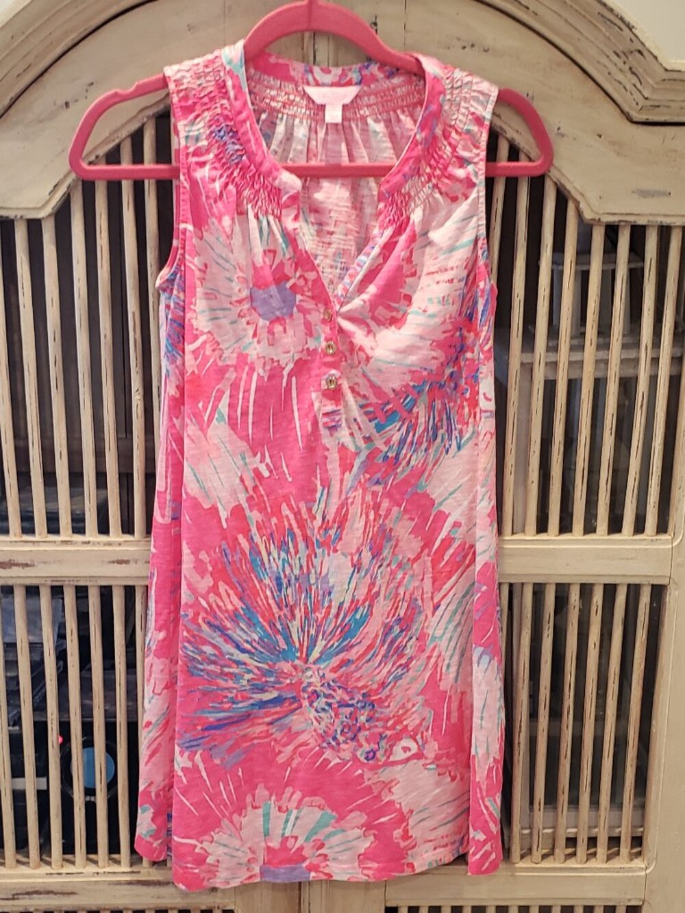 Lily Pulitzer Essie Multi Color Never Been Betta Print Sun Dress  XS